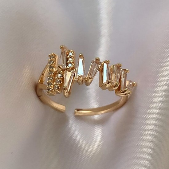 Vergoldeter Zirkon Stein Ring