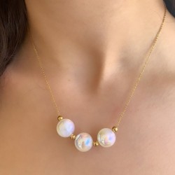 Mry Vergoldete Stahlperlenkette Mry Vergoldete Stahlperlenkette