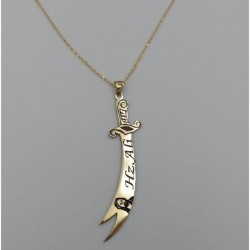 Zulfukar Silber Gold Farbe Halskette Zulfukar Silber Gold Farbe Halskette