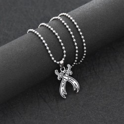 Stahlplattierte Zulfukar-Halskette Stahlplattierte Zulfukar-Halskette