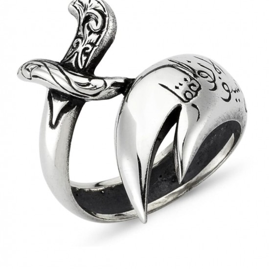 Hz.Ali Schwert Zülfikar Männer Silber Ring Hz.Ali Schwert Zülfikar Männer Silber Ring