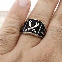 Zulfikar Schwert Silber Herrenring Zld-19