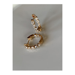 Mry vergoldete Zirkon Stein Ohrringe