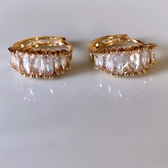 Mry-14 K vergoldete Zirkonstein-Ohrringe Mry-14 K vergoldete Zirkonstein-Ohrringe