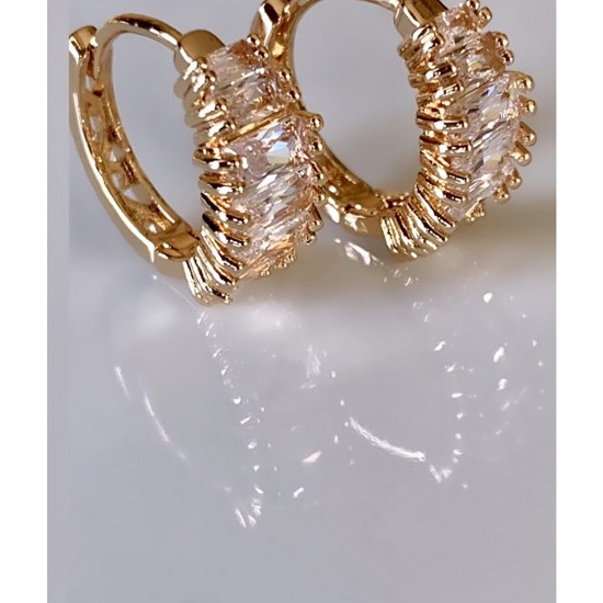 Mry-14 K vergoldete Zirkonstein-Ohrringe Mry-14 K vergoldete Zirkonstein-Ohrringe