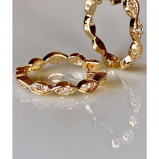 Mry-14 K vergoldetes Silber Ohrringe