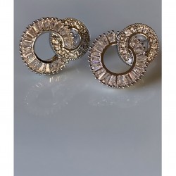 Mry- 14 K vergoldete Zirkonstein-Ohrringe