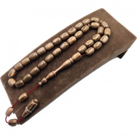 Bernstein-Rosenkranz mit Kapselschliff zum Quetschen Bernstein-Rosenkranz mit Kapselschliff zum Quetschen