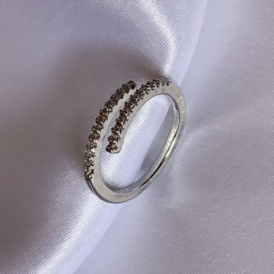 Verstellbarer Ring aus 14 Karat vergoldetem Silber